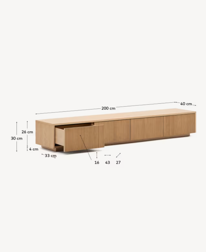 HELVINE TV spintelė, 200 x 40 cm - Image 11