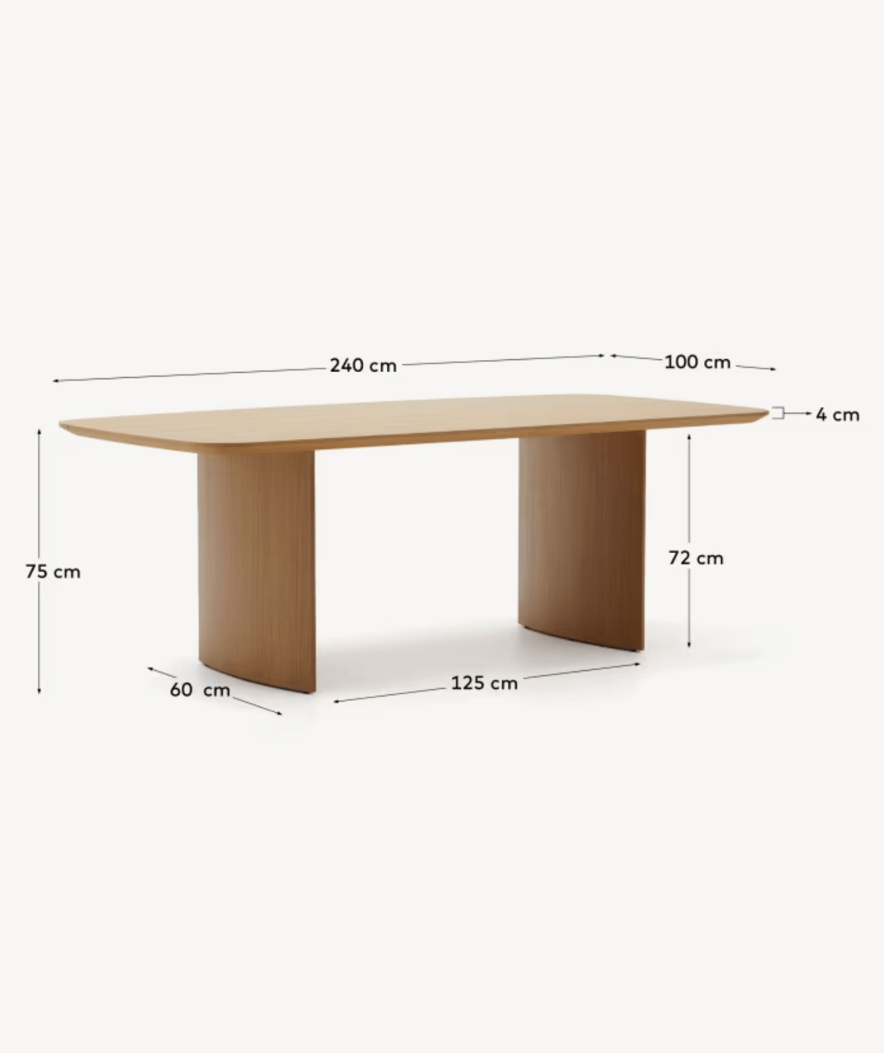 LITTO valgomasis stalas, 240 x 100 cm - Image 7