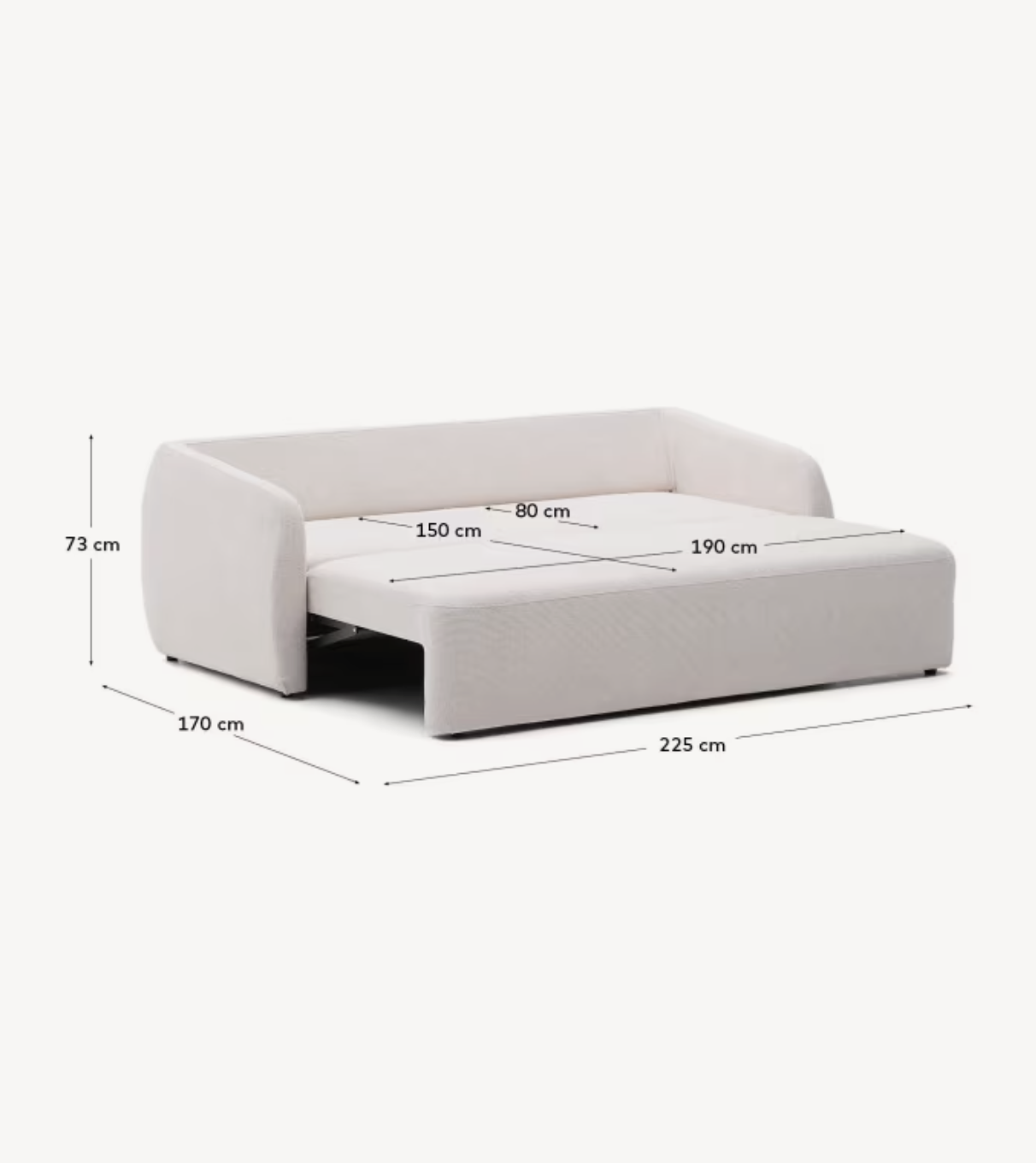 LAIRA trivietė sofa-lova, 218 cm - Image 12