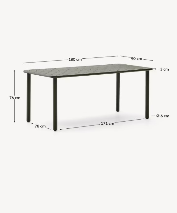 BRAI stalas, 180 x 90 cm - Image 6