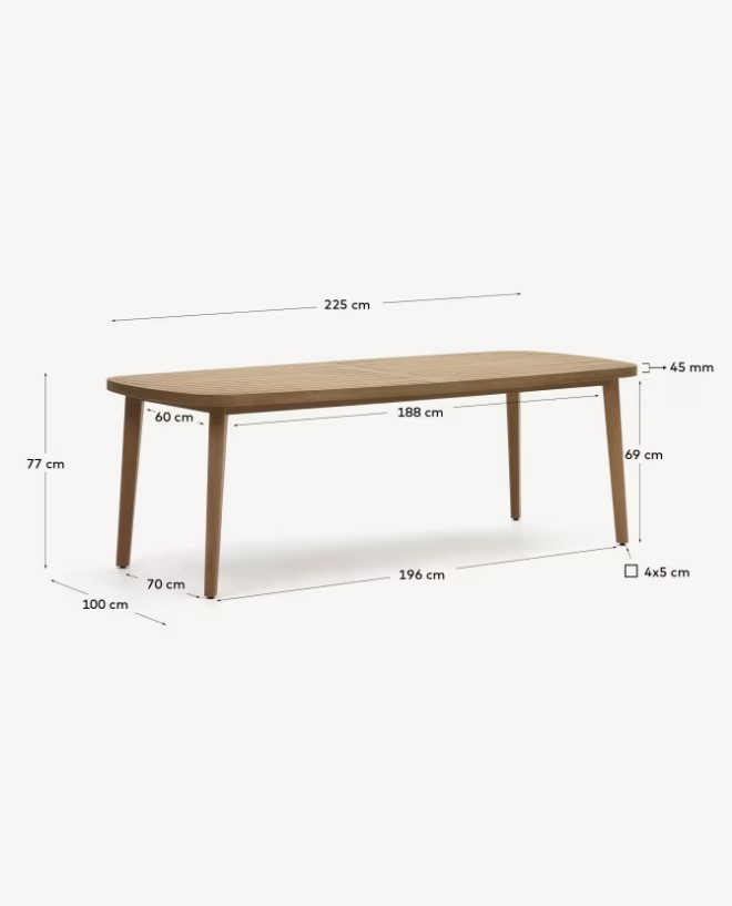 MASET stalas, 225 x 100 cm - Image 6