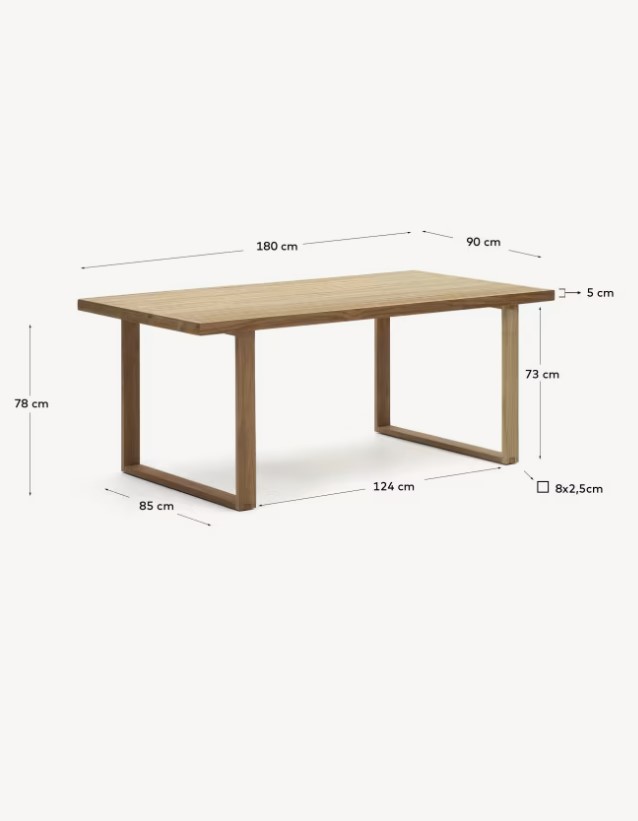 CANADELL stalas, 180 x 90 cm - Image 6