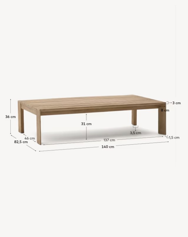 AMBRA kavos staliukas, 82.5 x 140 cm - Image 8