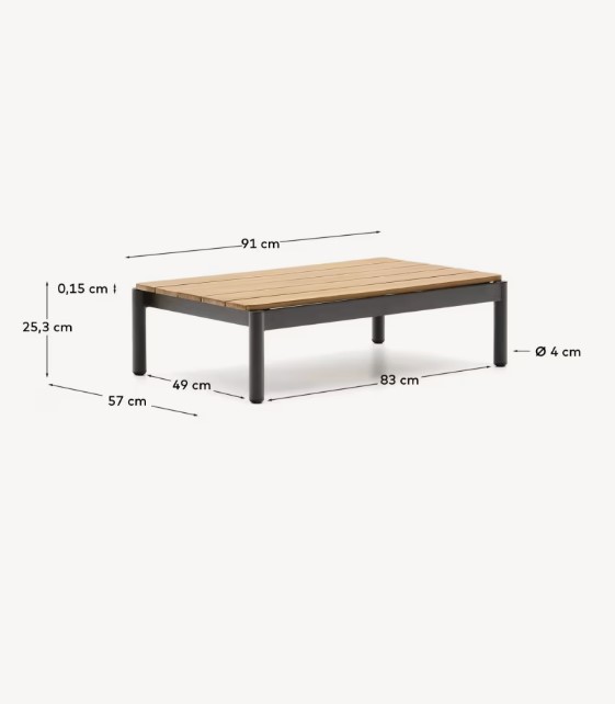 SORELLS kavos staliukas, 52,4 x 91 cm - Image 6