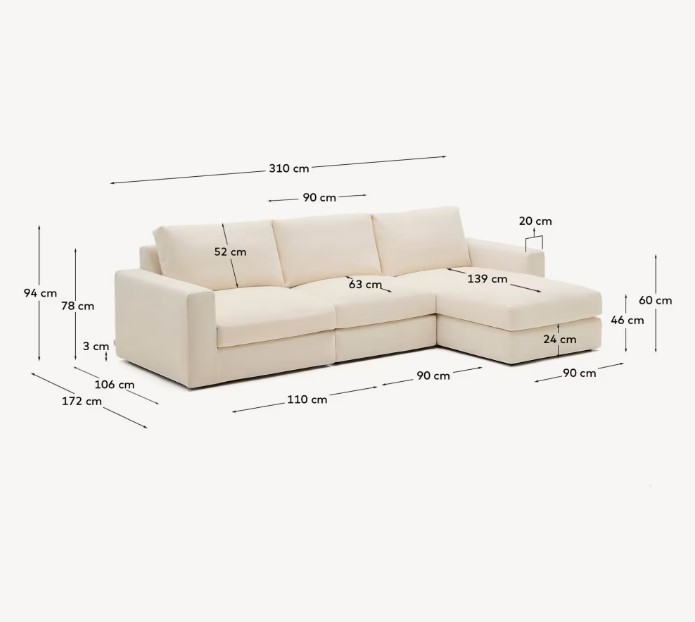 ALEA keturvietė sofa, 310 cm - Image 11