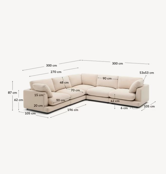 GALA šešiavietė sofa, 300 x 300 cm - Image 9