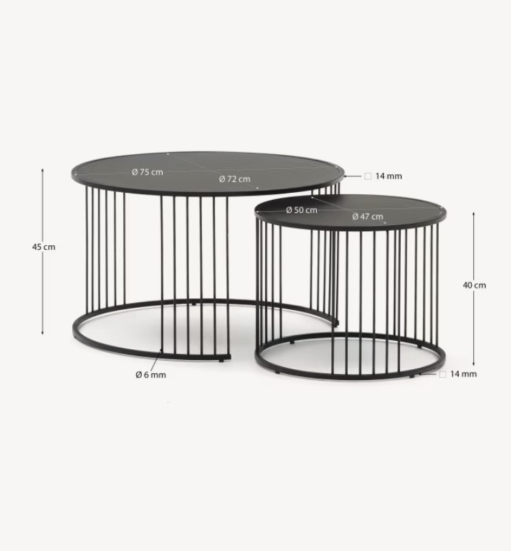 HADAR kavos staliukai Ø 75 cm / Ø 45 cm - Image 5