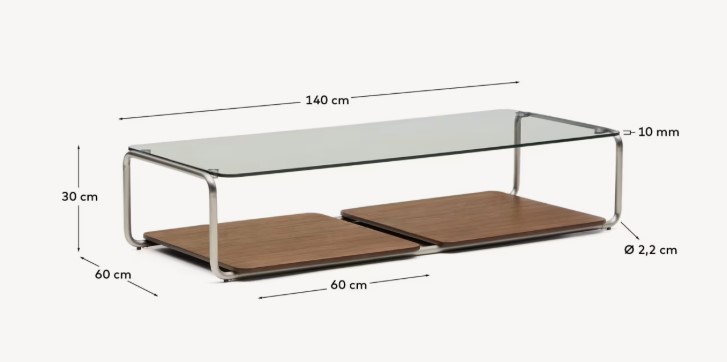 TARSEL kavos staliukas, 140 x 60 cm - Image 10