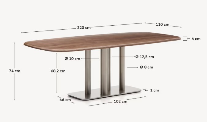MELVAR valgomojo stalas, 220 x 110 cm - Image 10