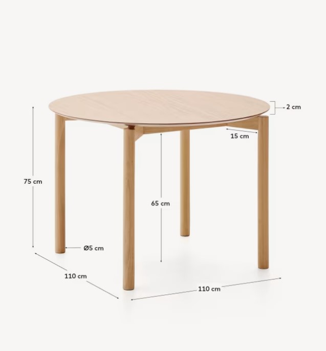 INDARA apvalus stalas, Ø 110 cm - Image 6