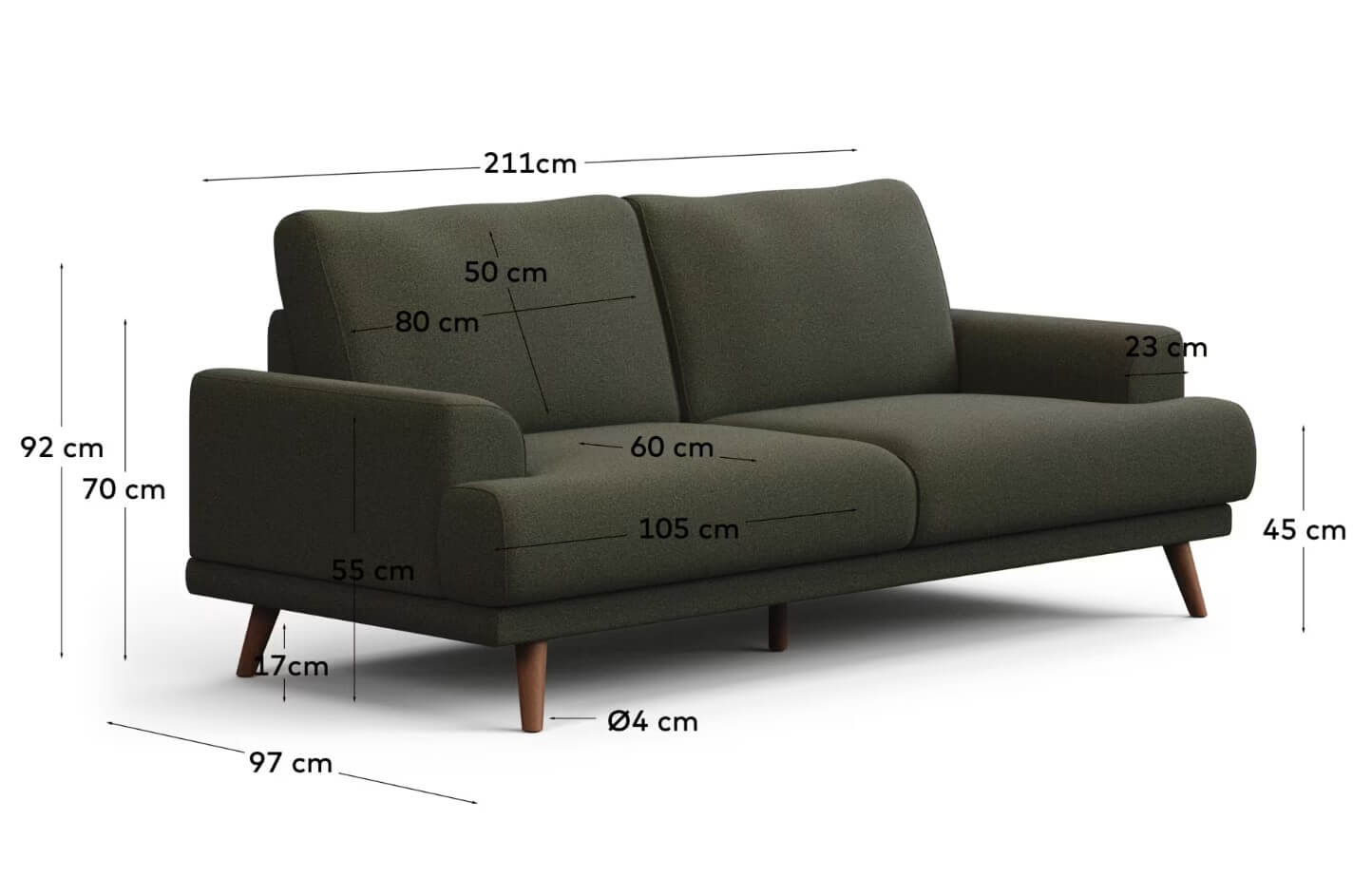 KARIN dvivietė sofa, 210cm - Image 7
