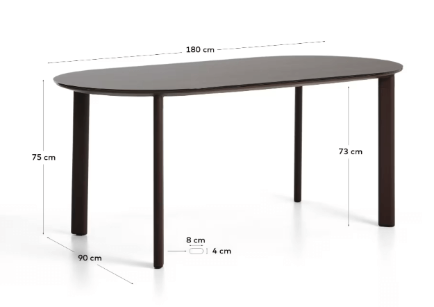 ERICE lauko stalas, 180 x 90 cm - Image 5
