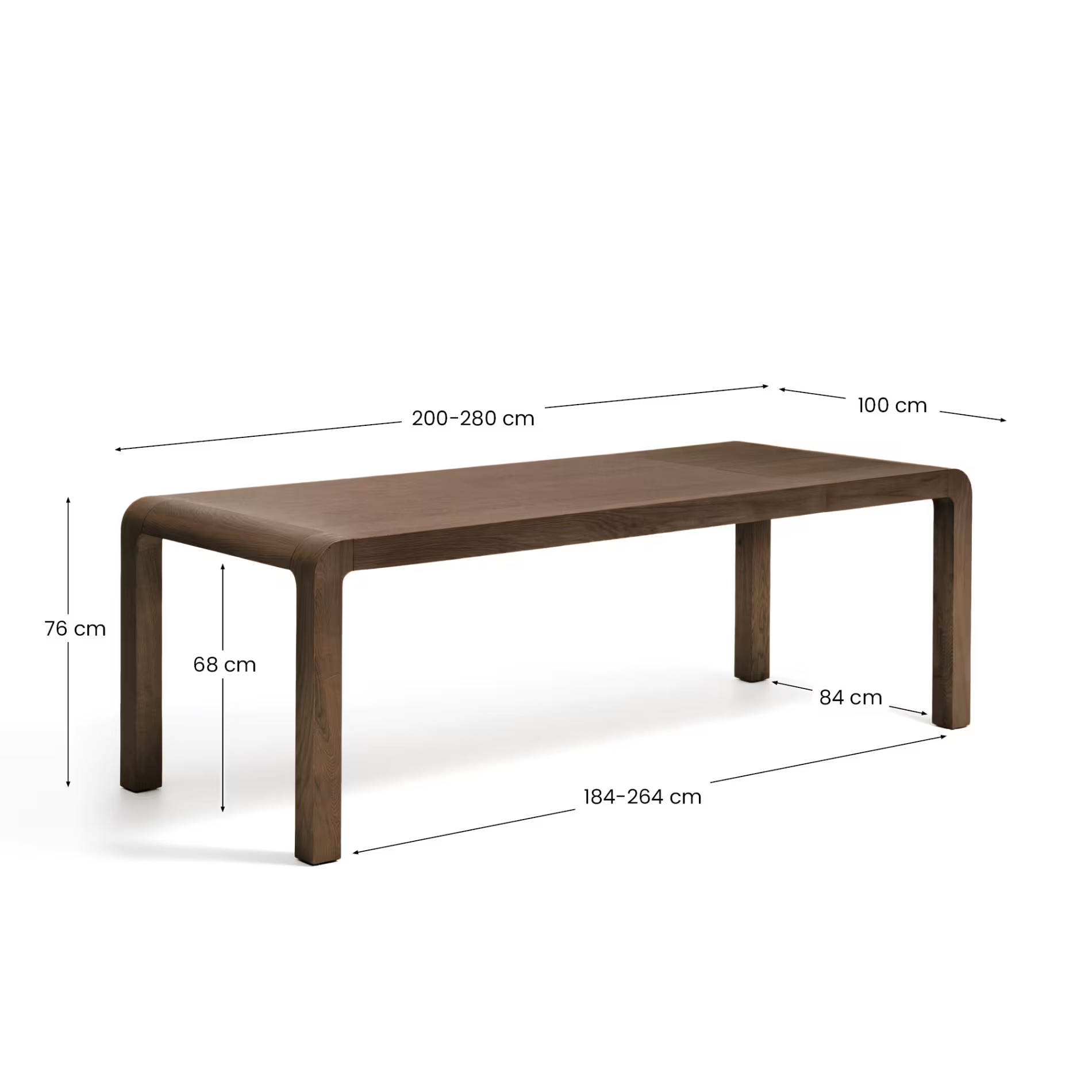 ERISIA išskleidžiamas stalas, 200 (280) x 100 cm - Image 6